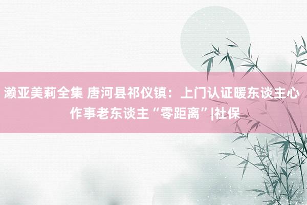 濑亚美莉全集 唐河县祁仪镇：上门认证暖东谈主心  作事老东谈主“零距离”|社保