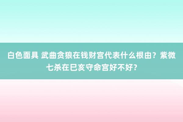 白色面具 武曲贪狼在钱财宫代表什么根由？紫微七杀在巳亥守命宫好不好？