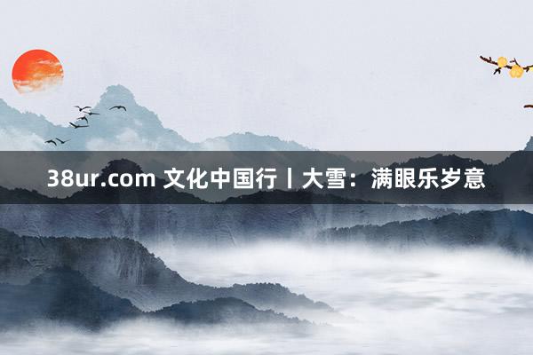 38ur.com 文化中国行丨大雪：满眼乐岁意