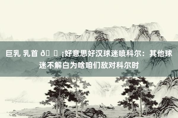 巨乳 乳首 😡好意思好汉球迷喷科尔：其他球迷不解白为啥咱们敌对科尔时